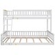 preview thumbnail 10 of 10, White Twin XL over Queen Size Bunk Bed with Ladder and Guardrails for Kids, Boys and Girls, Bedroom