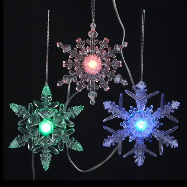 20 Battery Operated Musical Multi Colored Le Led Snowflake 20 Battery Operated Musical Multi Colored Le Led Snowflake Christmas Lights