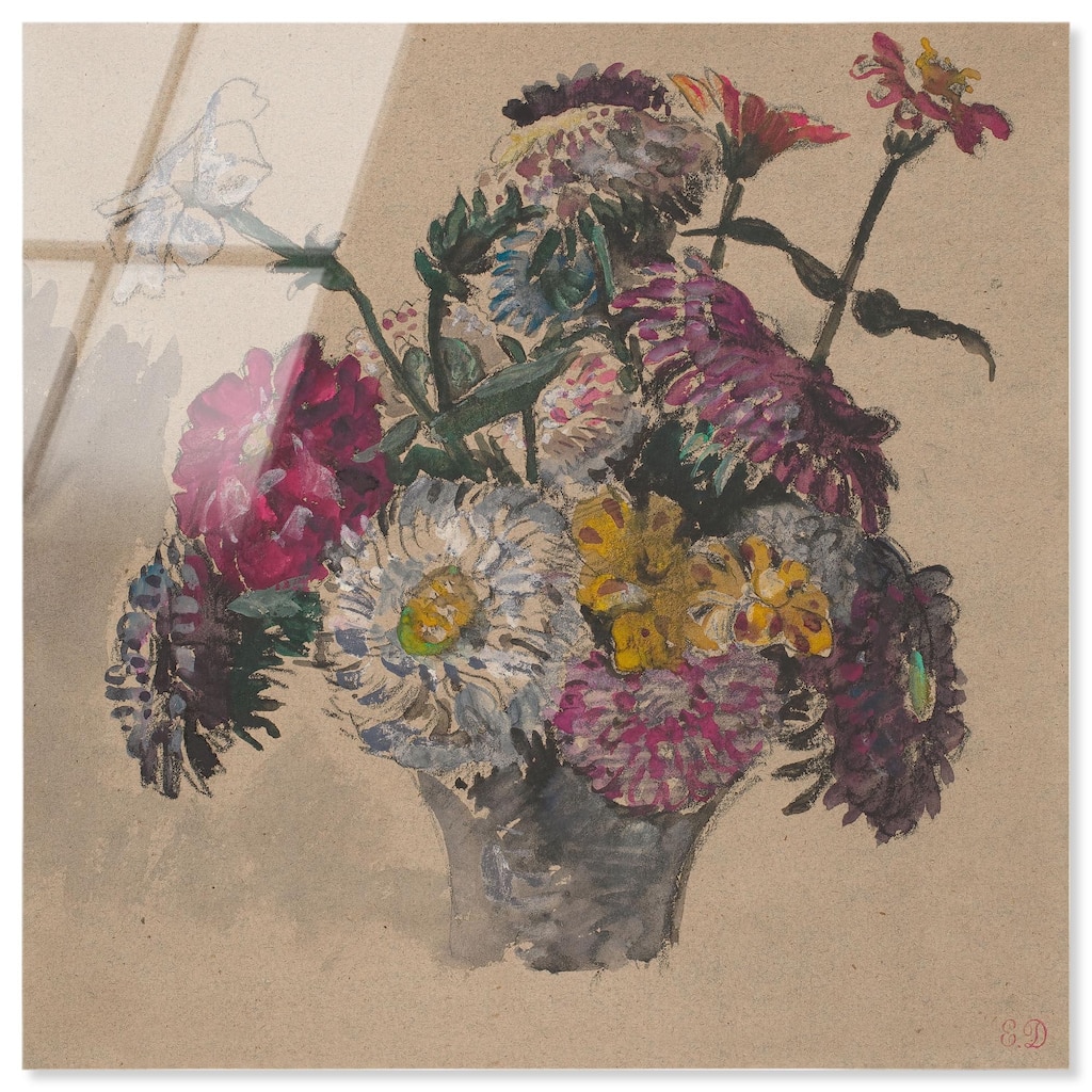 Basket of Flowers Acrylic by Art Remedy, Ready to Hang