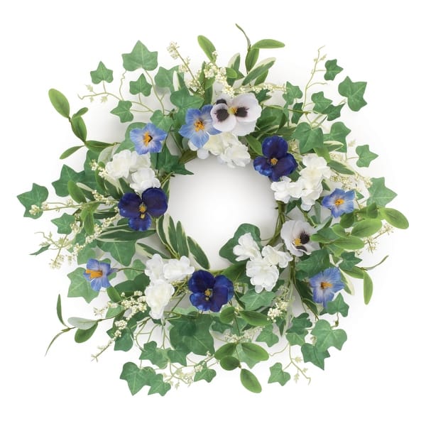 Mixed Petunia Pansy Candle Ring 16