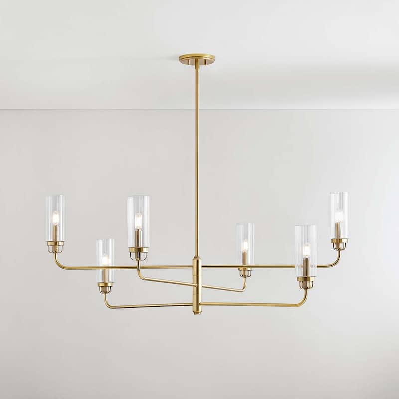 Hudson Valley Lighting 9306 Halifax 6 Light 48" Wide Chandelier