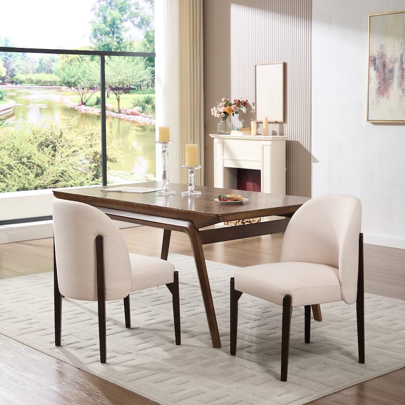 Wooden Dining Chairs Set of 2