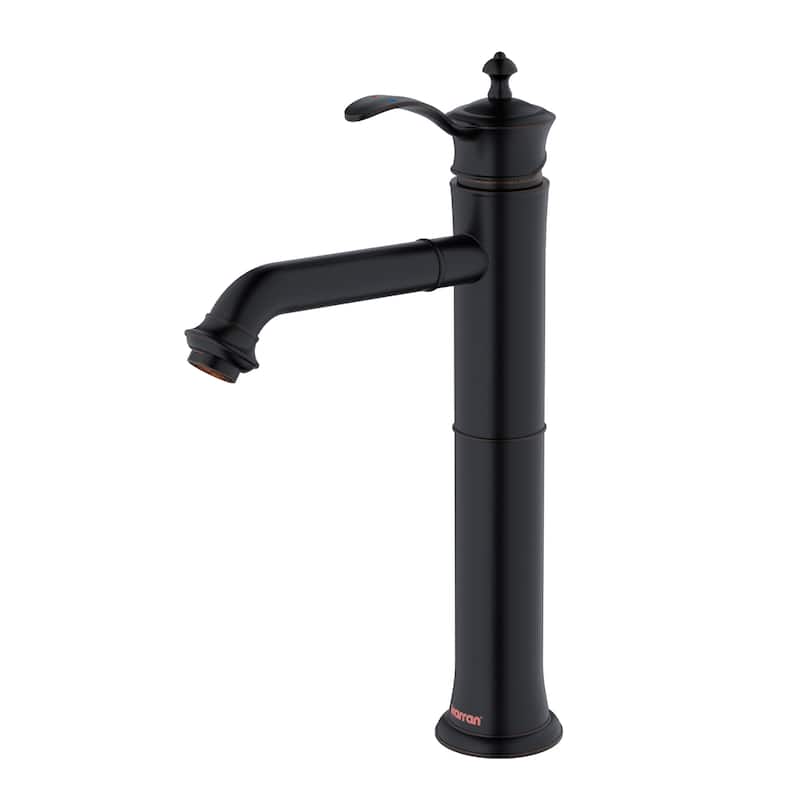 Karran Vineyard KBF472 Single-Handle Single Hole Vessel Bathroom Faucet with Matching Pop-up Drain