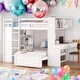 preview thumbnail 2 of 7, Modern Full size Loft Bed With Twin Size Stand-alone Bed,Shelves,Desk And Wardrobe,Versatile Use