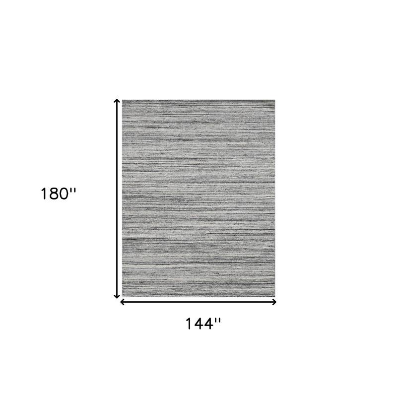 HomeRoots Striped Transitional Rectangle Area Rug