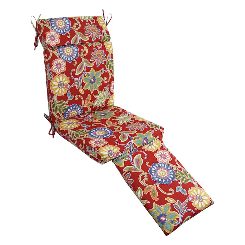 Blazing Needles Steamer Deck Outdoor Lounger Cushion - 72 x 20 - Alenia Pompeii