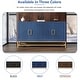 preview thumbnail 5 of 23, Sideboard Cabinet Credenza Console Storage Cabinet Dining Buffet Table w4 Doors & Adjustable Shelves for Living Room Entrance