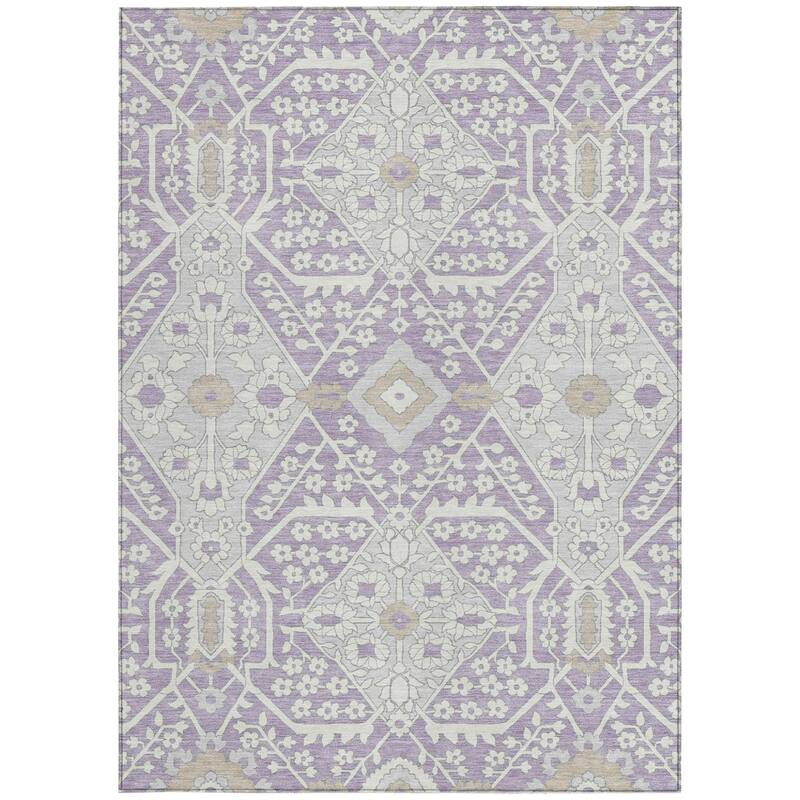 HomeRoots Floral Transitional Rectangle Outdoor Rug