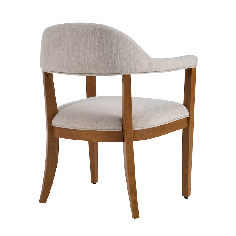 Christopher Knight Home - Upholstered Dining Arm Chair Set with High-Density Foam Padded Cushion & Curved Backrest - 23.62"W