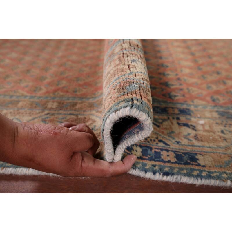 Distressed Botemir Persian Vintage Runner Rug Hand-Knotted Wool Carpet - 2'9" x 9'9"