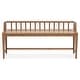 preview thumbnail 2 of 8, Magnussen Home Lindon Belgian Wheat Low Back Arm Bench - 52.13''W x 19.13''D x 24''H