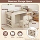 preview thumbnail 8 of 8, Gymax Kids Art Table & Chair Set w/Detachable Paper Roll Holder &