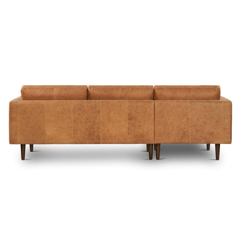 Poly & Bark Napa 104.5" Left Sectional Sofa - Full Grain Genuine Italian Leather