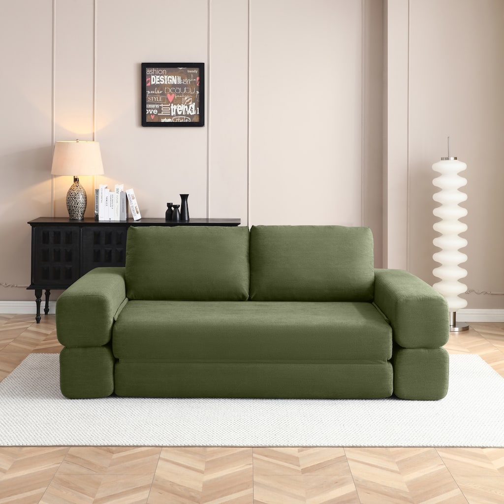 Multi-Functional Folding Sofa Bed Convertible Floor Sofa Couch Lounge Sofa Sleeper Sofa Couch with Pillows