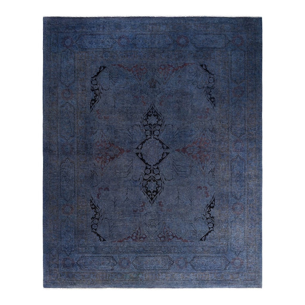 Fine Vibrance One-of-a-Kind Hand-Knotted Area Rug - Gray, 8' 3" x 10' 3" - 8' 3" x 10' 3"