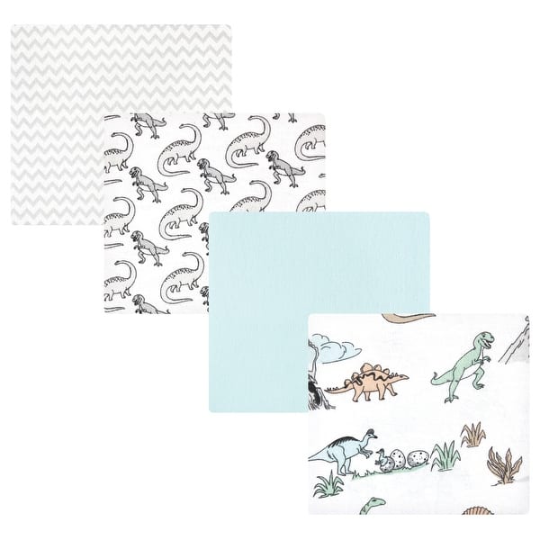 slide 1 of 1, Hudson Baby Cotton Flannel Receiving Blankets, Neutral Dino World, One Size - Neutral Dino World - One Size One Size - Neutral Dino World