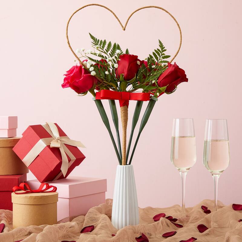 Bright Creations 30 Pack Stem Water Tubes for Flowers with Caps, Vials for Florist Supplies, 12"