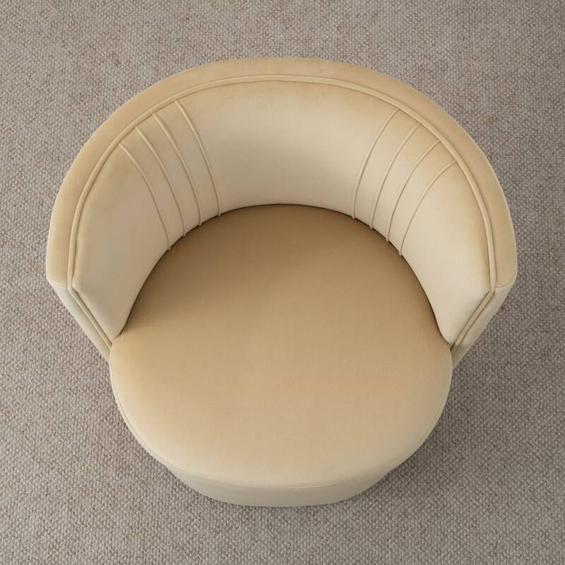 Velvet Swivel Rolling Accent Chairs with Casters