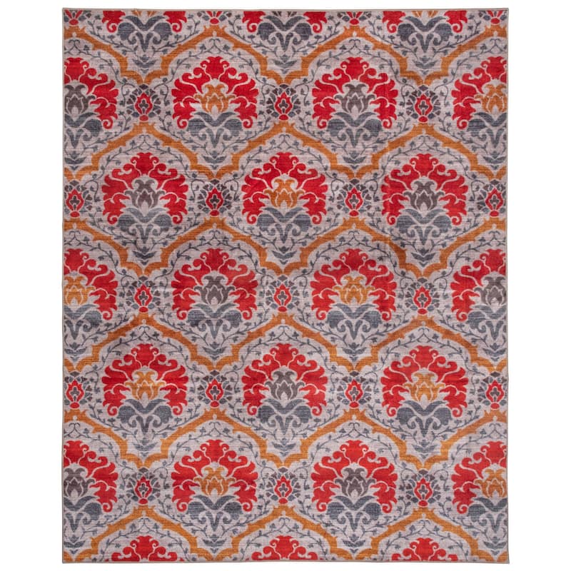 Superior Chloe Floral Damask Non-Slip Washable Indoor Runner or Area Rug