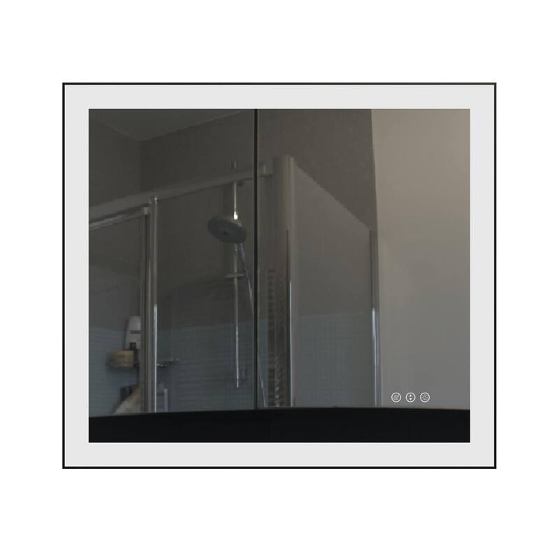 LED Black Aluminum Framed Bathroom Mirror Vanity Mirror for wall, dimmable - 20x28 - 32x36