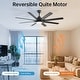 preview thumbnail 115 of 128, Sofucor 52/66/72/76/84Inch Large Ceiling Fan with Dimmable LED Light ,Remote&APP Control,8 Blades for Large Living Room,Porch
