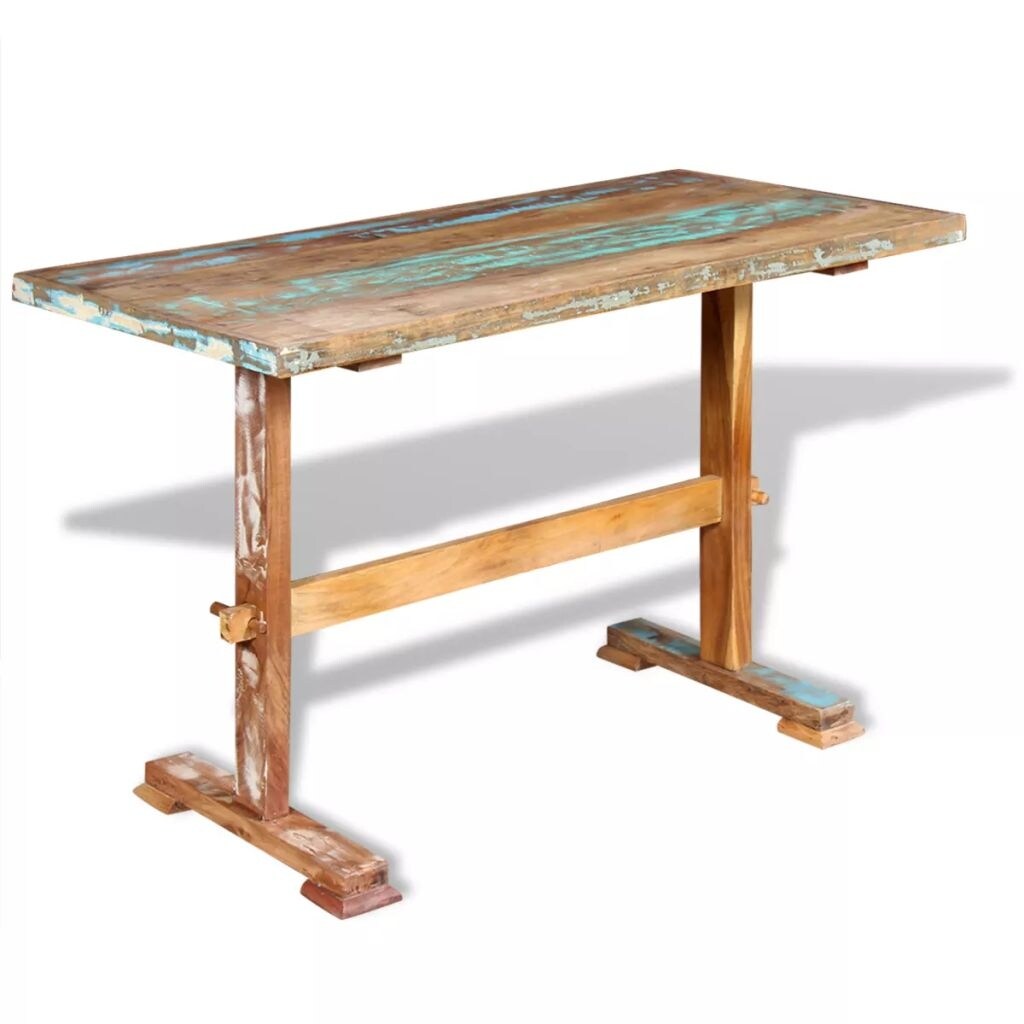 Shop Vidaxl Pedestal Dining Table Solid Reclaimed Wood Dining Room
