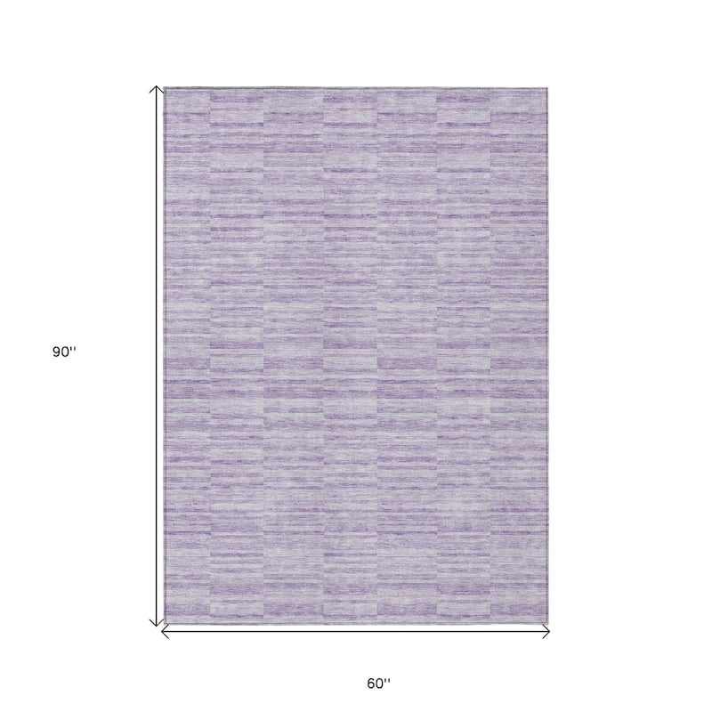 HomeRoots Striped Transitional Rectangle Outdoor Rug