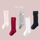 preview thumbnail 2 of 5, CozyWay Toddler Knee High, Bow style, Black/White/Gray/Pink/Red - 5 pair