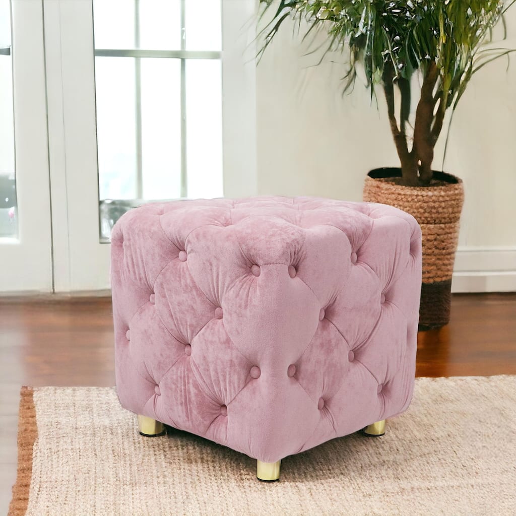 18'' L Velvet Upholstered Ottoman