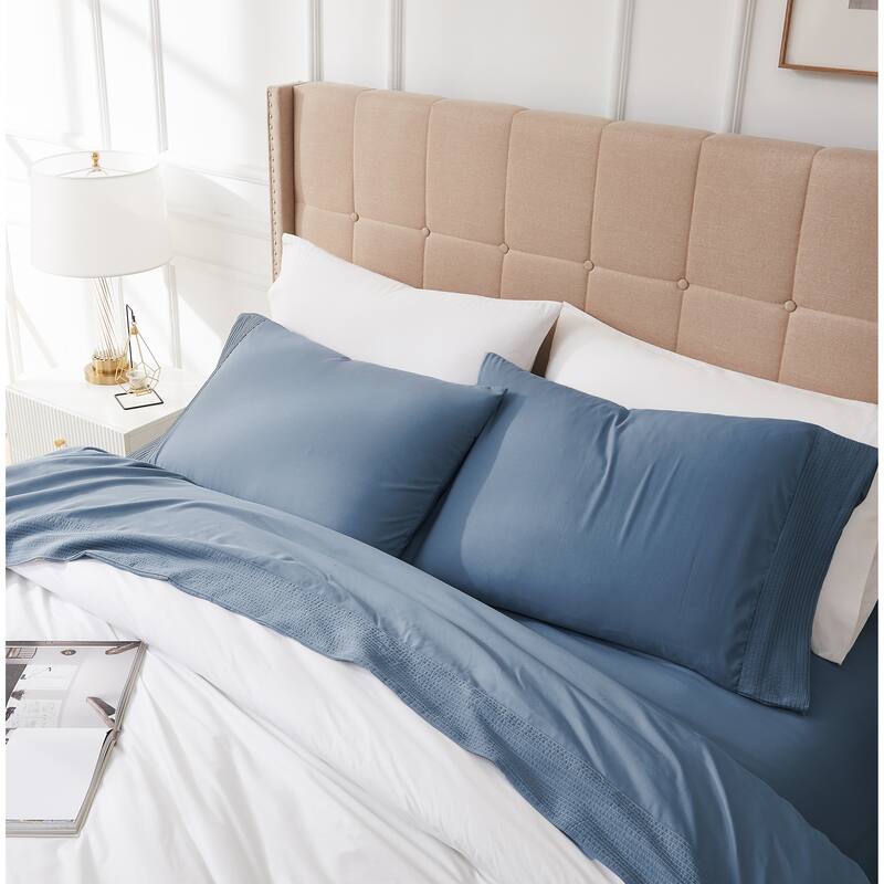 Vilano 21-inch Extra Deep Pocket 4-Piece Bed Sheet Set with Pleated Hem