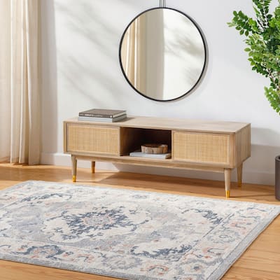 Livabliss Santana Medallion Machine Washable Area Rug