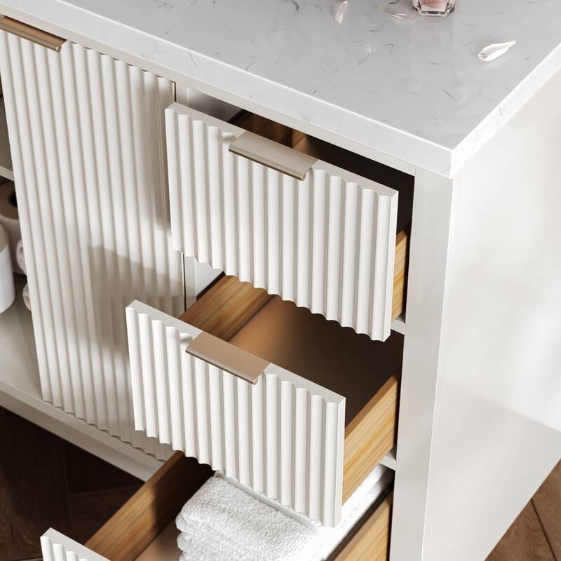 Ariel P54CQRVO Milan 54" Free Standing Single Basin Vanity Set with