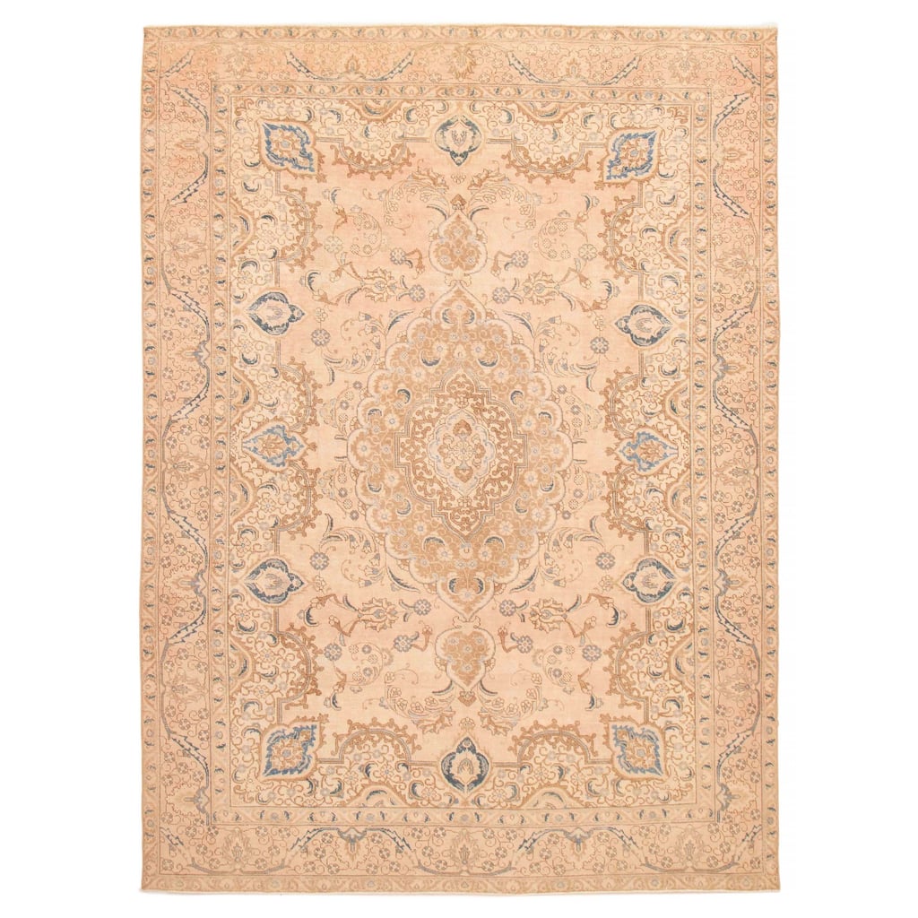 ECARPETGALLERY Hand-knotted Antalya Vintage Light Copper Wool Rug - 9'9 x 13'1