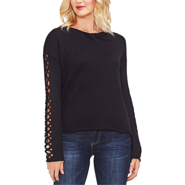 Vince camuto lattice sleeve sweater Clearance