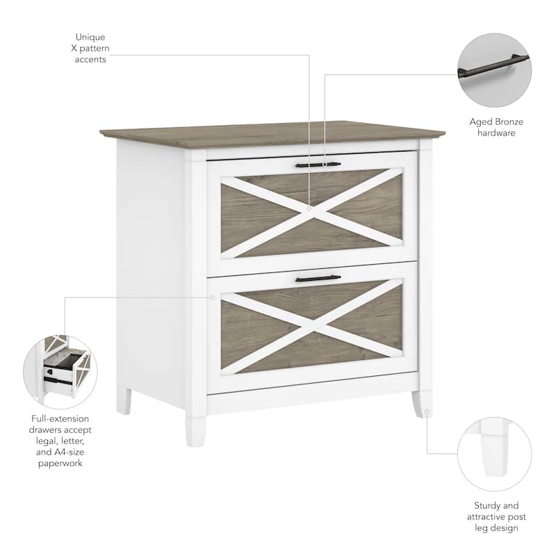 Key West 2 Drawer Lateral File Cabinet by Bush Furniture