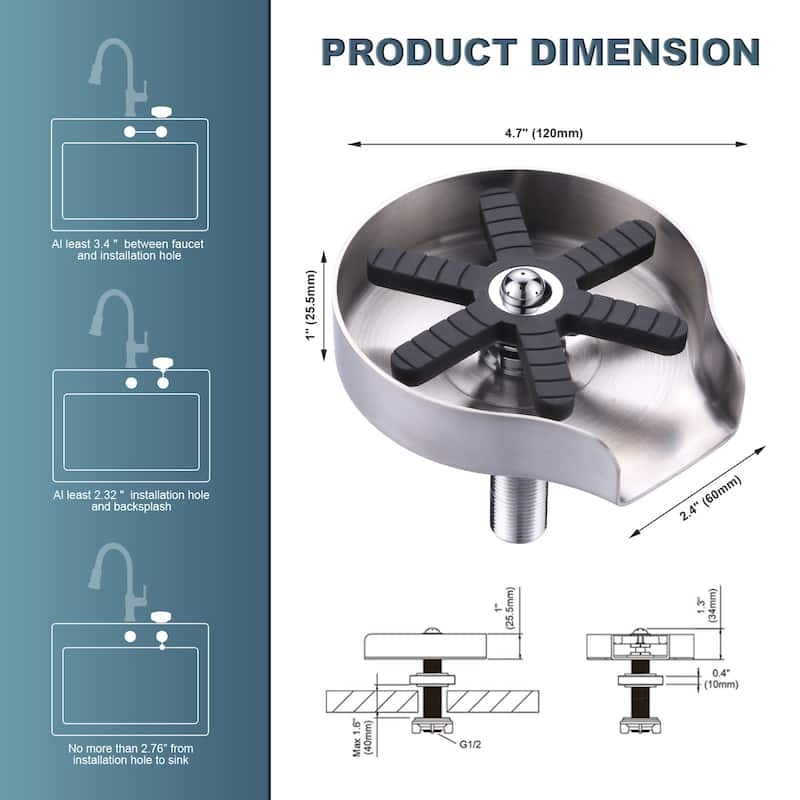 Kitchen Sink Glass Rinser