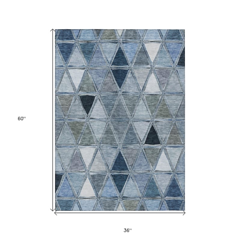 HomeRoots Geometric Transitional Rectangle Outdoor Rug