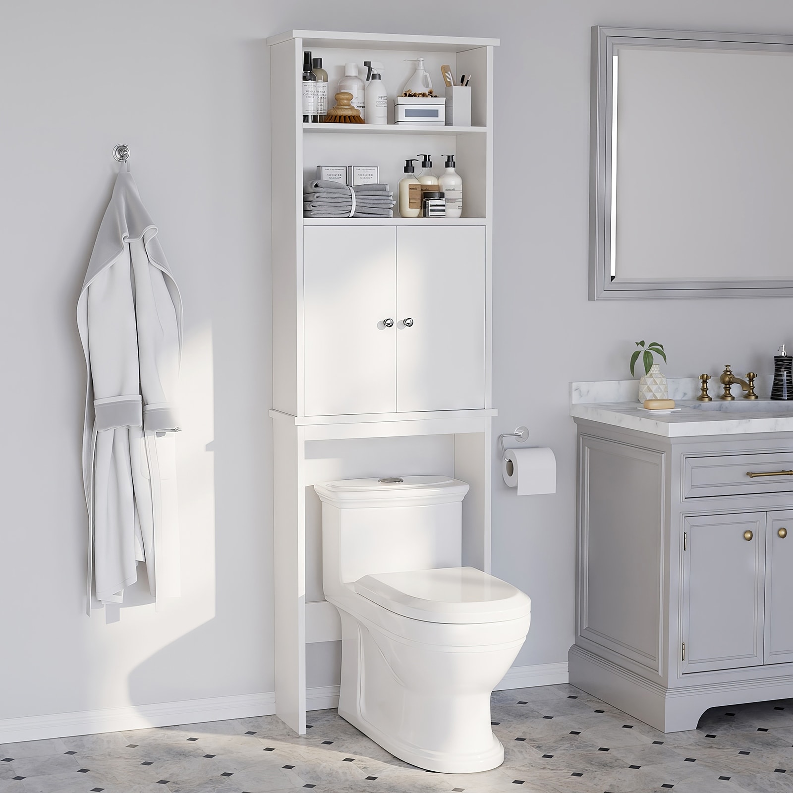 Bathroom cabinet for hot sale over toilet