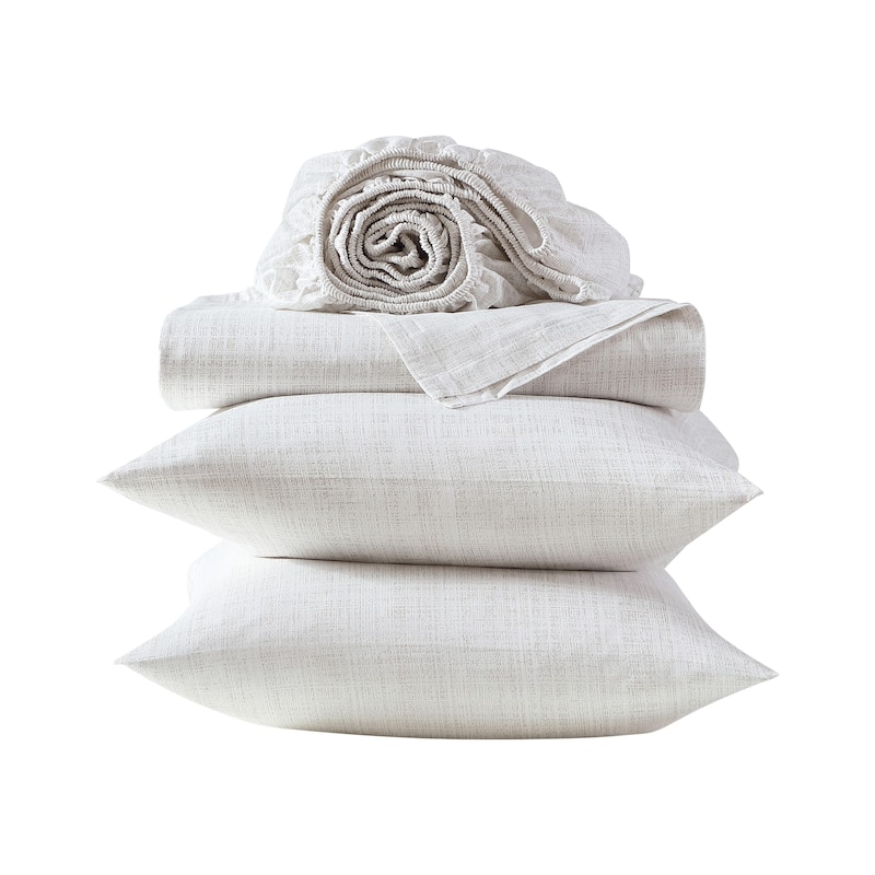 Vera Wang Printed Sateen Cotton Sheet Set