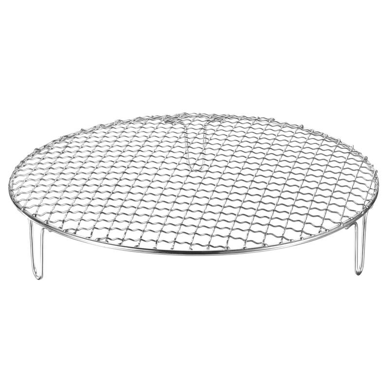 Round Cooking Rack 11.6" Stainless Steel Cross Wire Barbecue Grill W 50mm Legs - 11.6 Inch