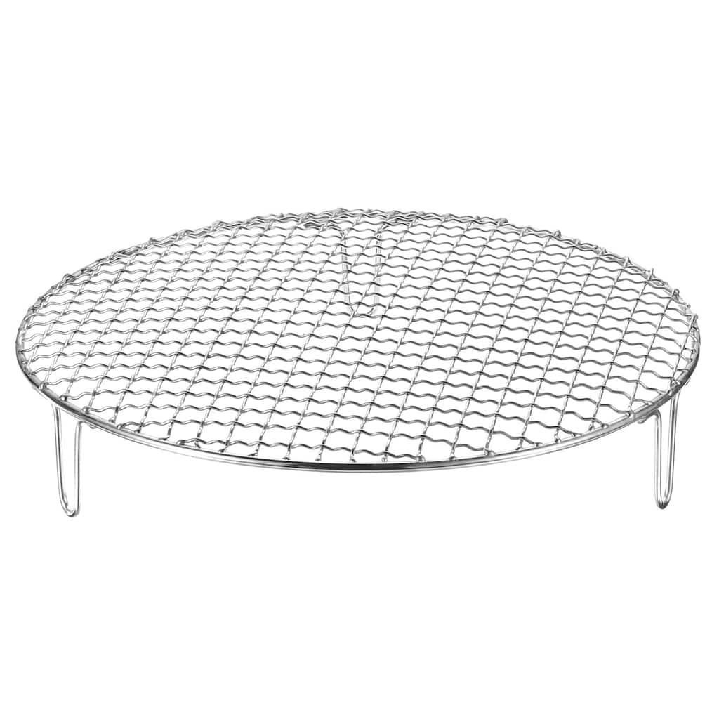 Round Cooking Rack 11.6" Stainless Steel Cross Wire Barbecue Grill W 50mm Legs - 11.6 Inch