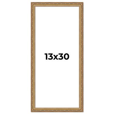 13x30 Frame Red Solid Wood Picture Frame Width 1.75 Inches | Interior Frame Depth 1 13/16 Inches