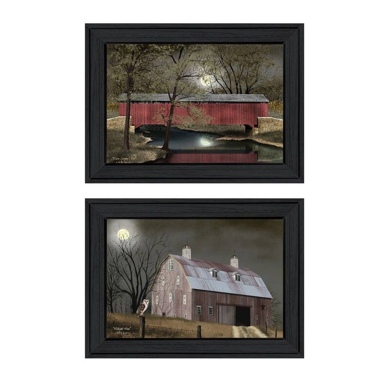TrendyDecor4U Farmhouse "Midnight Moon" 2-Piece Vignette by Billy Jacobs - Multi-Color