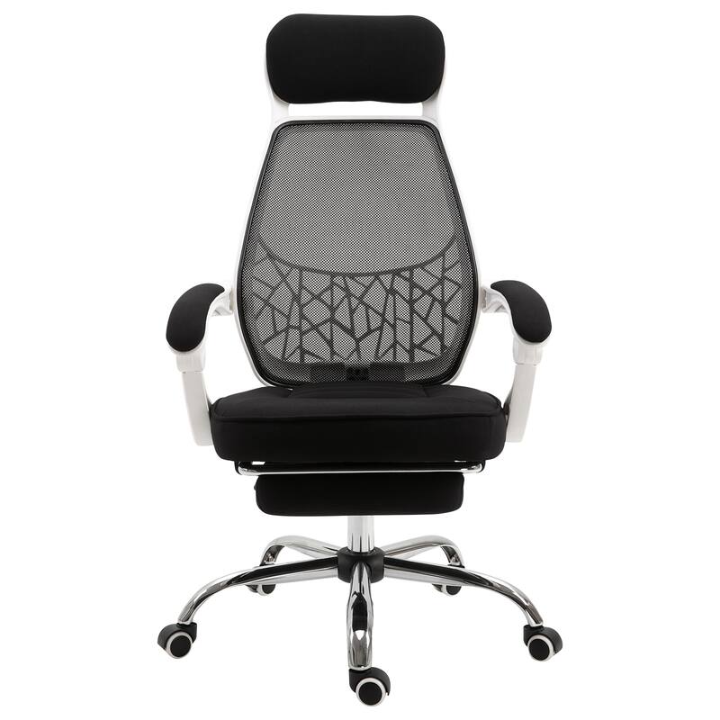 Vinsetto High Back Office Chair with Retractable Footrest