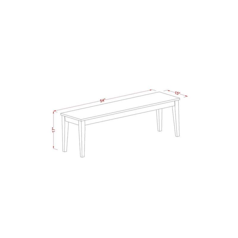 HomeStock 6-Piece Rectangle Black and Cherry Finish Solid Wood Top Dining Table with 1-Bench and 4-Chairs