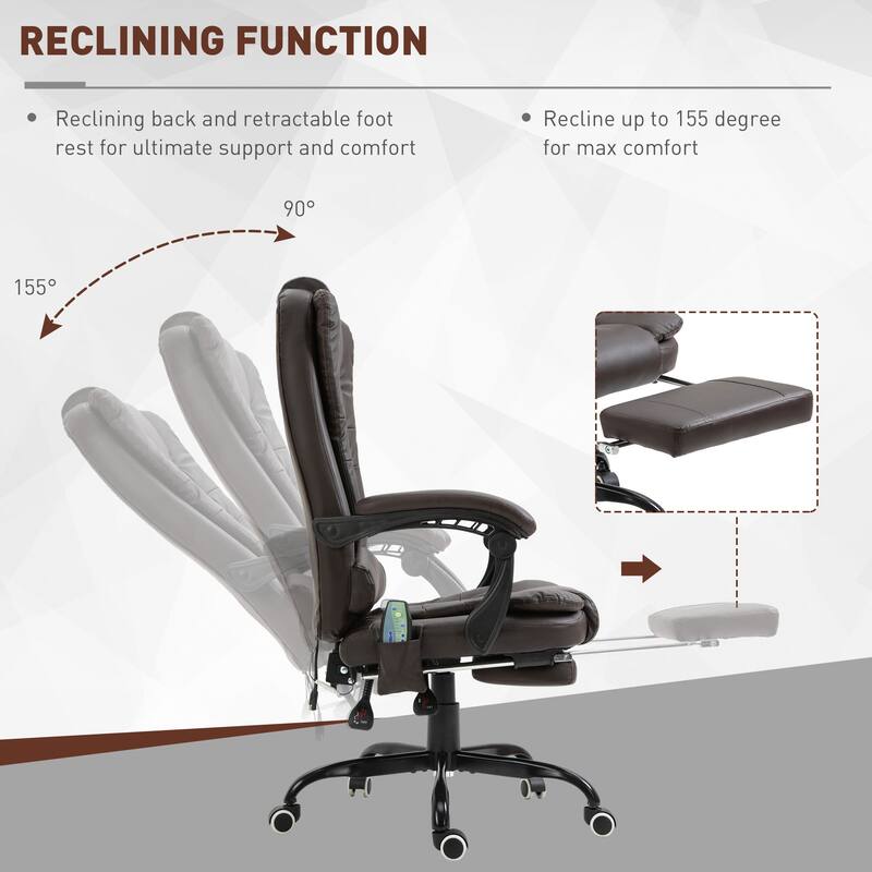 Adjustable Massage Office Massage Chair with Recline Footrest High Back Support and Remote Control
