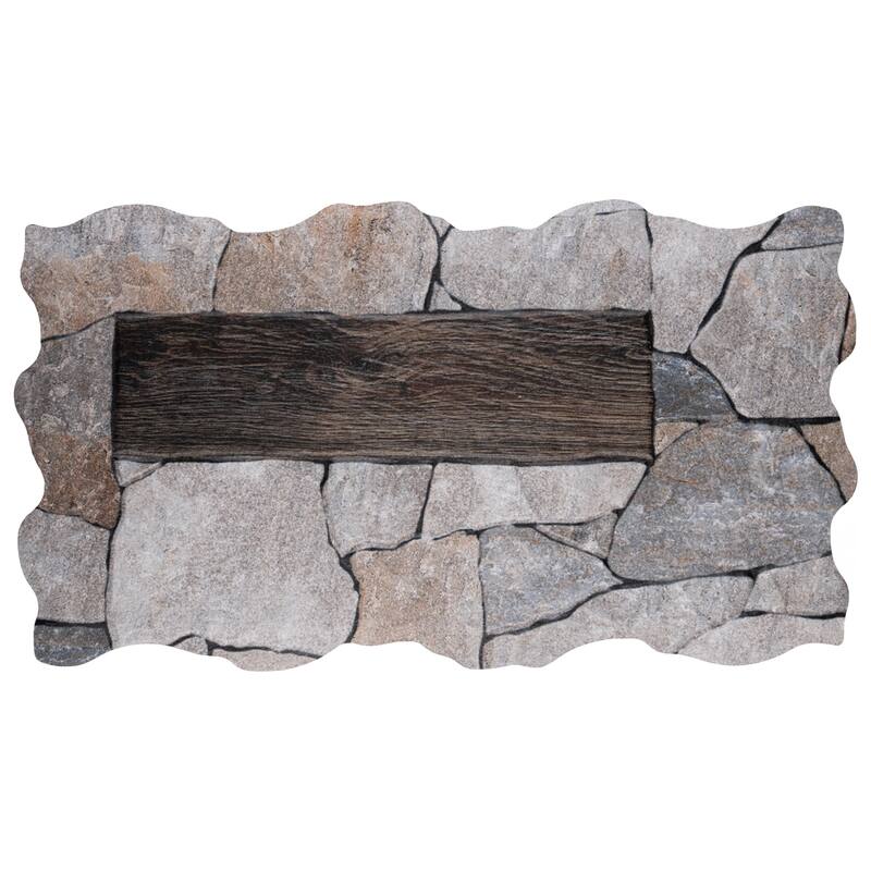 Merola Tile Masia Andorra Gris 10-3/8" x 18-3/4" Ceramic Wall Tile