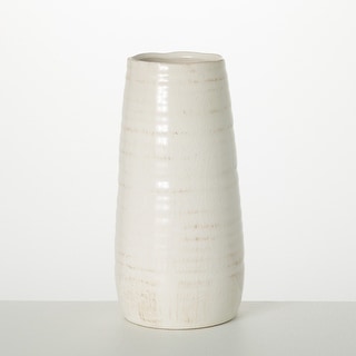 Sullivans Tall Ceramic Vase 11.5"H Off-White