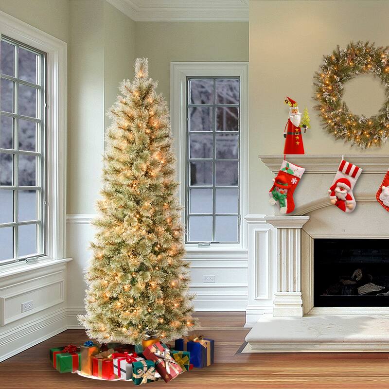 National Tree Company 6 ft. Arcadia Pine Slim Tree with Clear Lights - 6 Foot