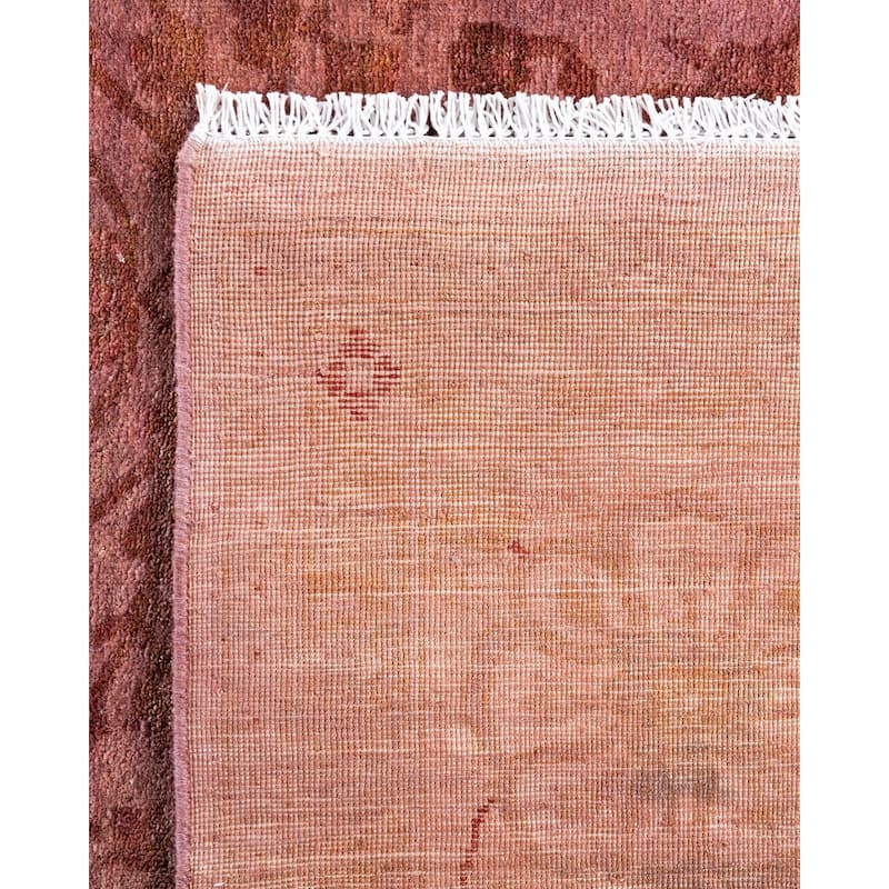 Contemporary Overdyed Wool Hand Knotted Area Rug - 6' 0" x 12' 5"